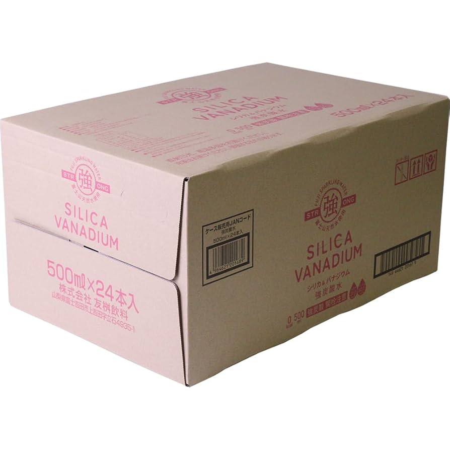 Amazon.co.jp: 友桝飲料 シリカ & バナジウム 強炭酸水 500ml x